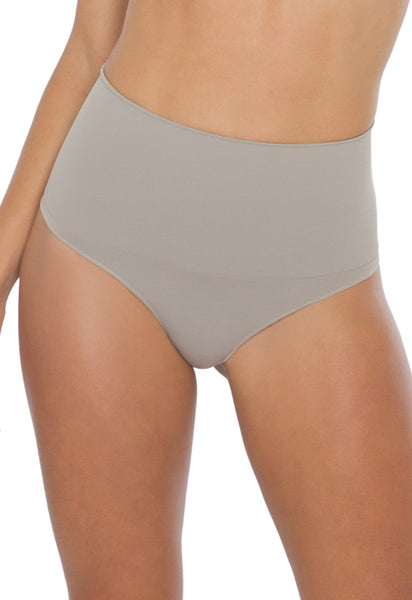 Calcinha Modeladora Cintura Alta Fio Dental Tecido Duplo Fendi