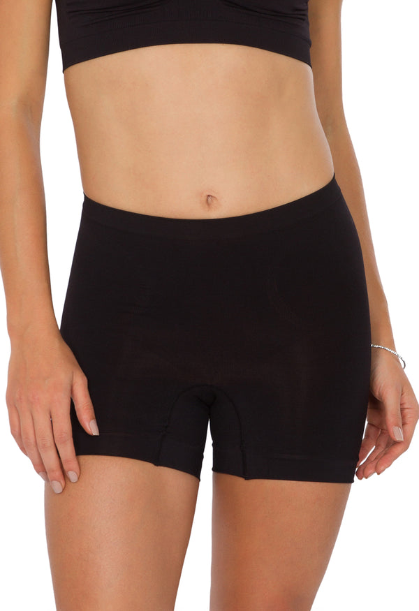 Shorts Modelador Cintura Média Emana Ameniza Celulite Preto