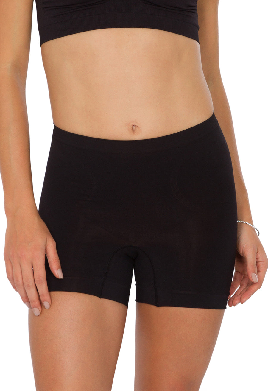 Shorts Modelador Cintura Média Emana Ameniza Celulite Preto
