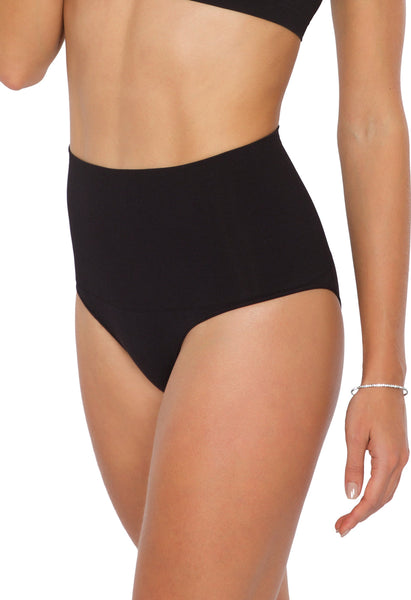 Calcinha Modeladora Cintura Alta Tecido Duplo Preto