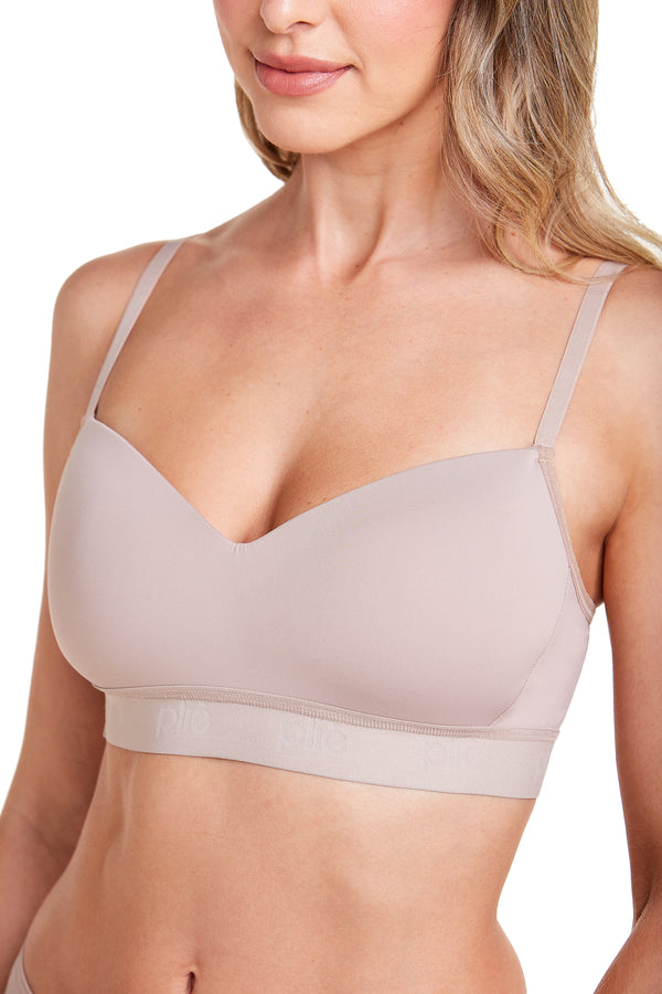 Sutiã Top Com Bojo Basic Beauty Amêndoa