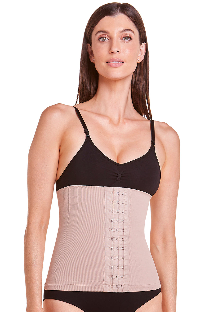 Corset Modelador Com Barbatana E Tecido Duplo Afina Cintura Base