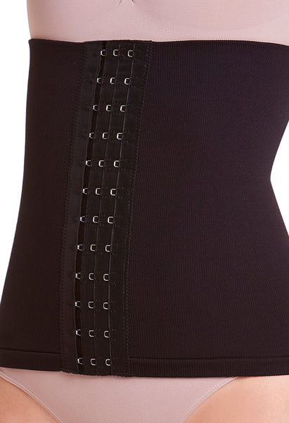 Corset Modelador Com Barbatana Tecido Duplo Preto