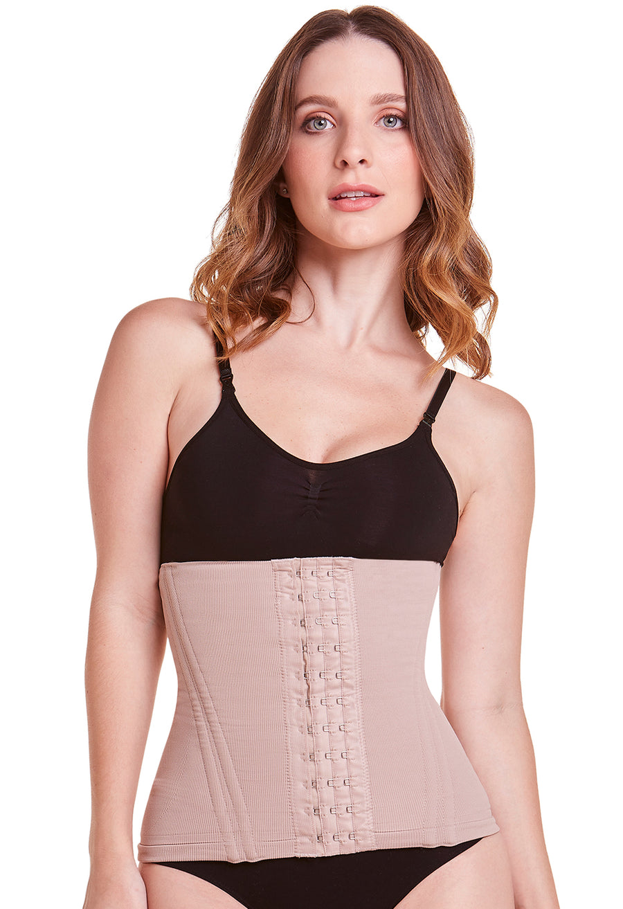 Corset Modelador Com Barbatana E Tecido Duplo Afina Cintura Base