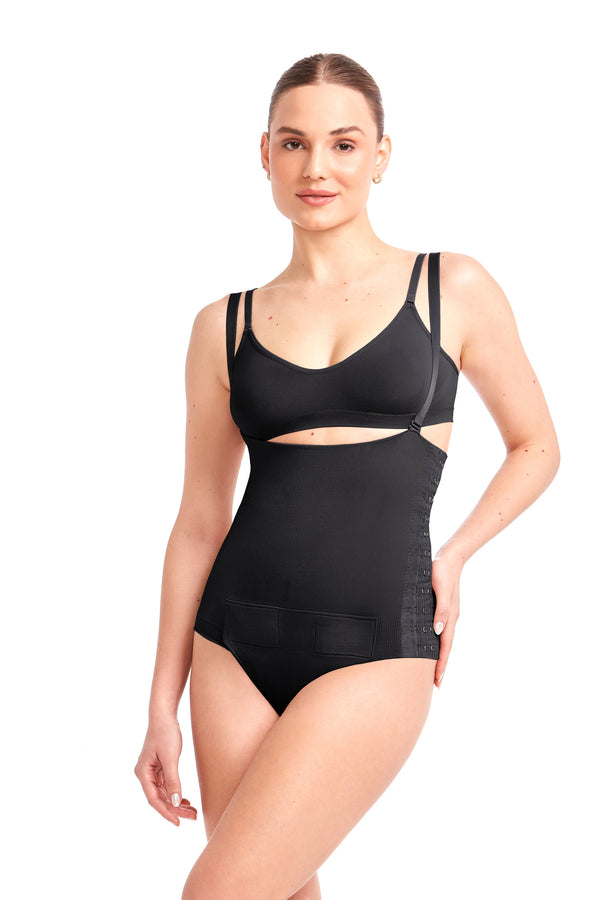 Body Pós-Cirúrgico Mamas Livres Preto