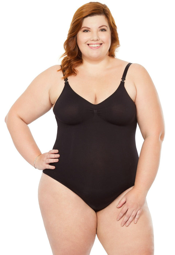 Body Modelador Sem Bojo Afina Cintura Preto