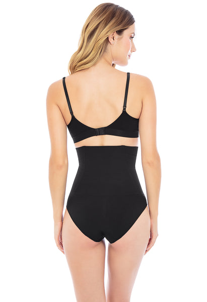 Calcinha Modeladora Abdominal Biquíni Com Barbatana Preto