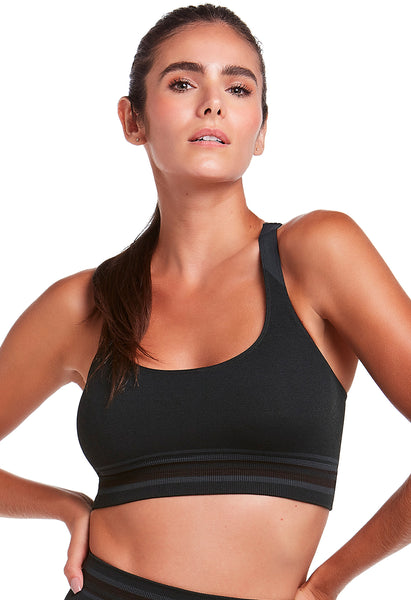 Top Nadador Stripes Verde Militar