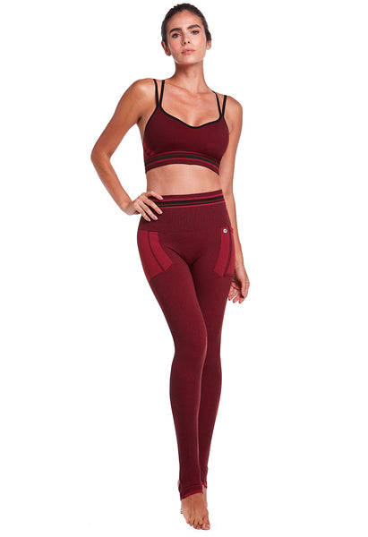 Legging Fitness Com Pézinho Cereja