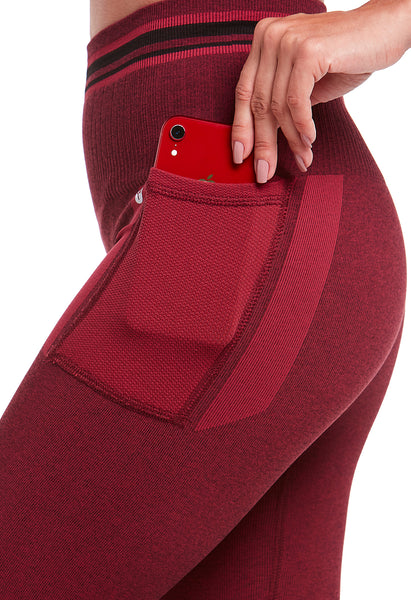 Legging Fitness Com Pézinho Cereja