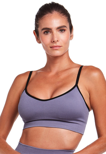 Top Fitness Com Bojo Removível Tecido Texturizado Pacific