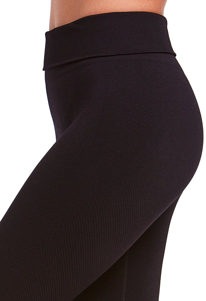Legging Fitness Cintura Alta Tecido Texturizado Preto