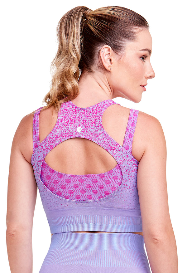 Top Duplo Fitness Estampado Pop