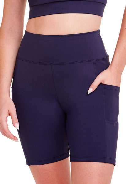 Bermuda Fitness Em Microfibra Com Bolso Índigo