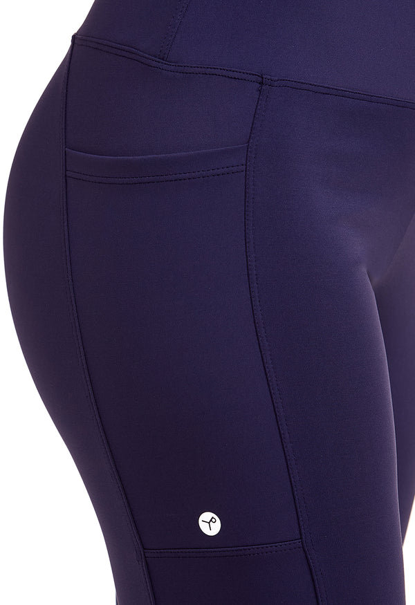 Legging Fitness Em Microfibra Com Bolso Índigo