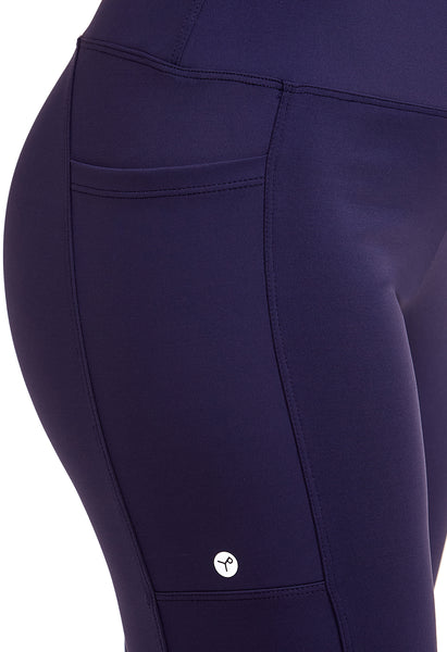 Legging Fitness Em Microfibra Com Bolso Índigo