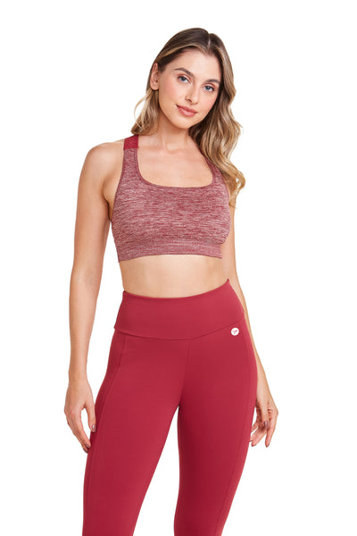 Legging Com Pézinho Fitness Yoga Cereja