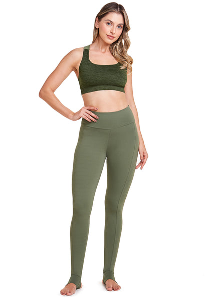 Legging Com Pézinho Fitness Yoga Oliva
