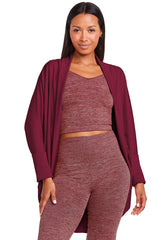 Kimono Overtop Fitness Yoga Cereja