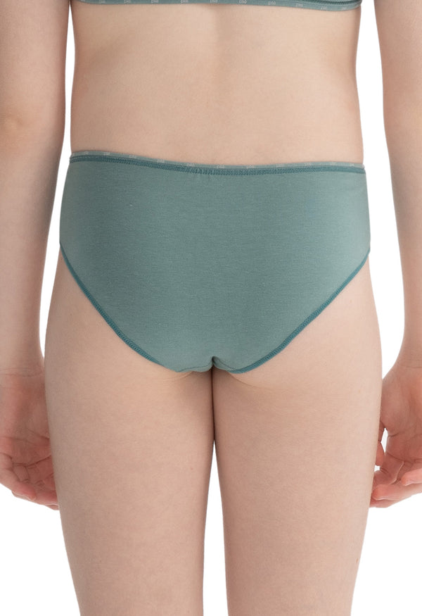Calcinha Infantil Biquíni Drapeado Menta