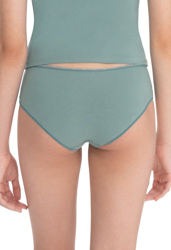 Calcinha Infantil Biquíni Algodão Menta