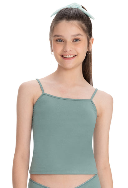 Camiseta Infantil Algodão Sem Bojo Menta