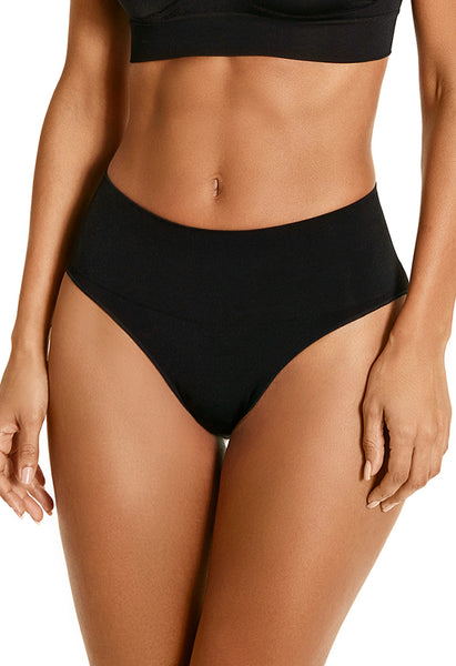 Calcinha Modeladora Tanga Leve Compressão Black