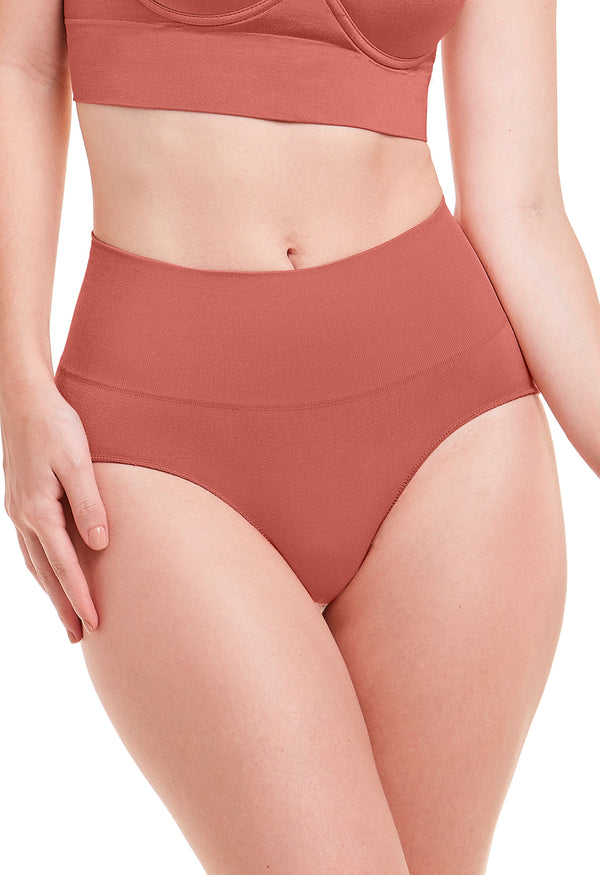 Calcinha Modeladora Cintura Alta Biquíni Afina Cintura Bronzer