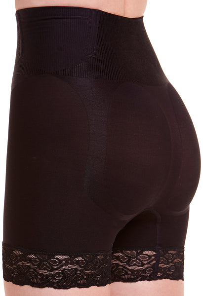 Short Modelador Abdominal Com Renda Black
