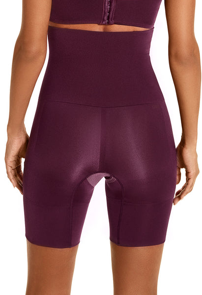 Bermuda Modeladora Leve Compressão Abdominal Com Barbatana Berry