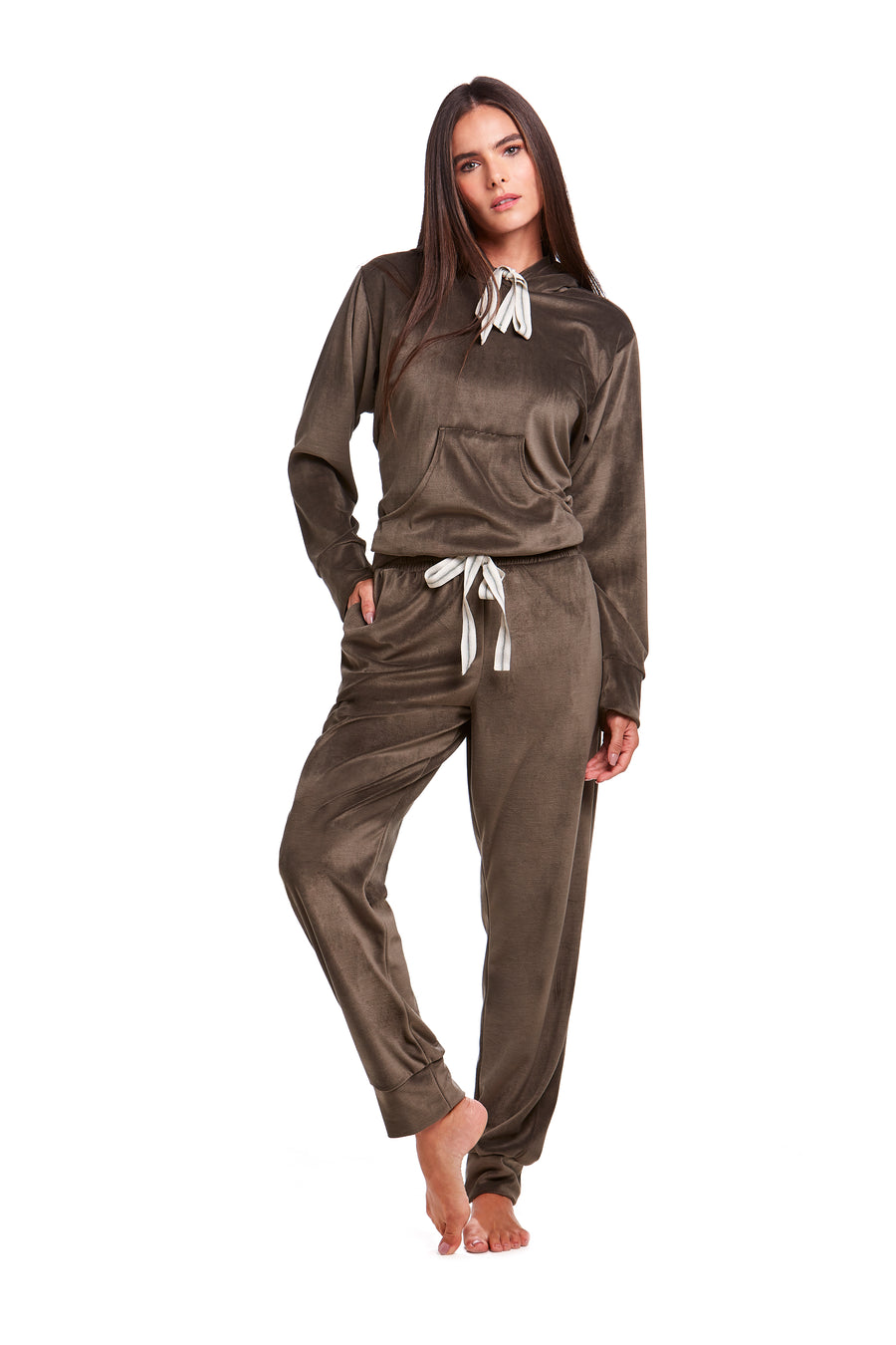 Moletom Soft Com Capuz Verde Militar
