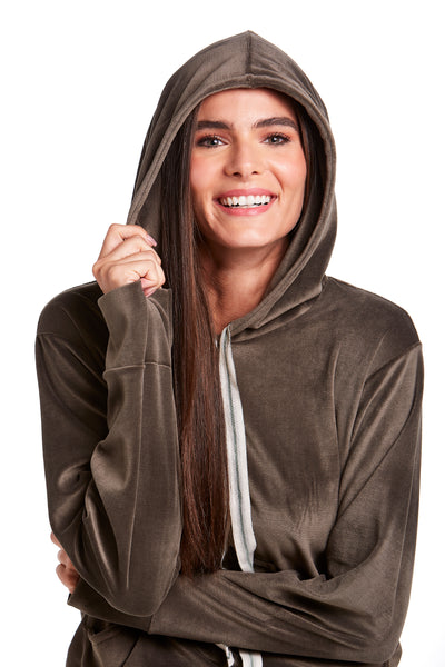 Blusa Soft Com Capuz Verde Militar
