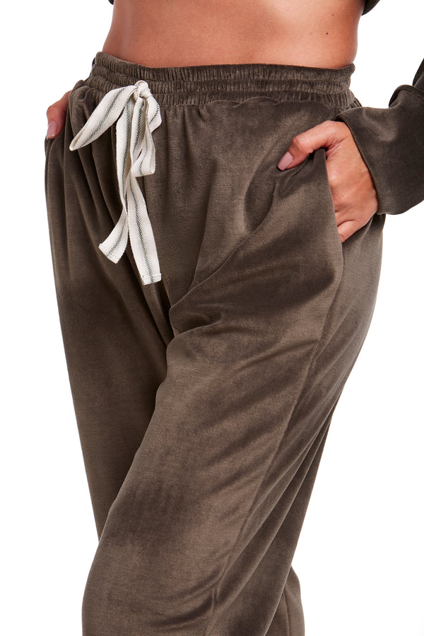 Calça Soft Jogging Com Bolso Verde Militar
