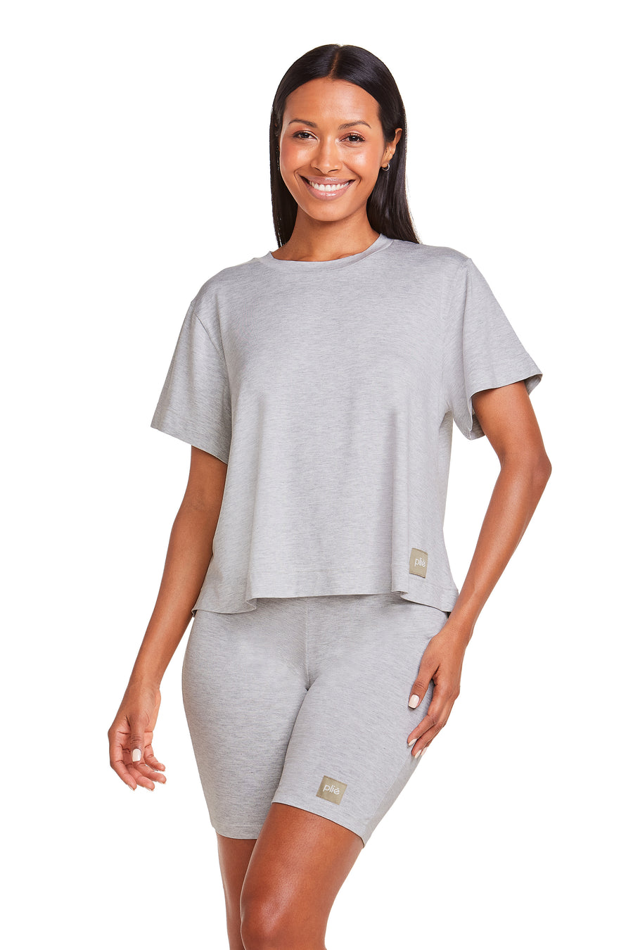 Pijama Manga Curta Viscose Mescla Claro