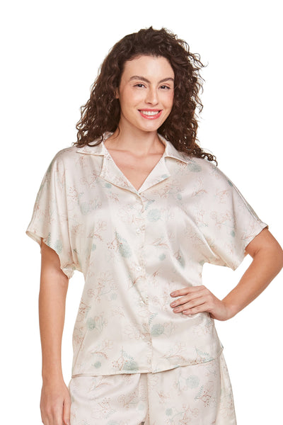 Camisa Dreams Com Abertura Frontal Estampa Alho