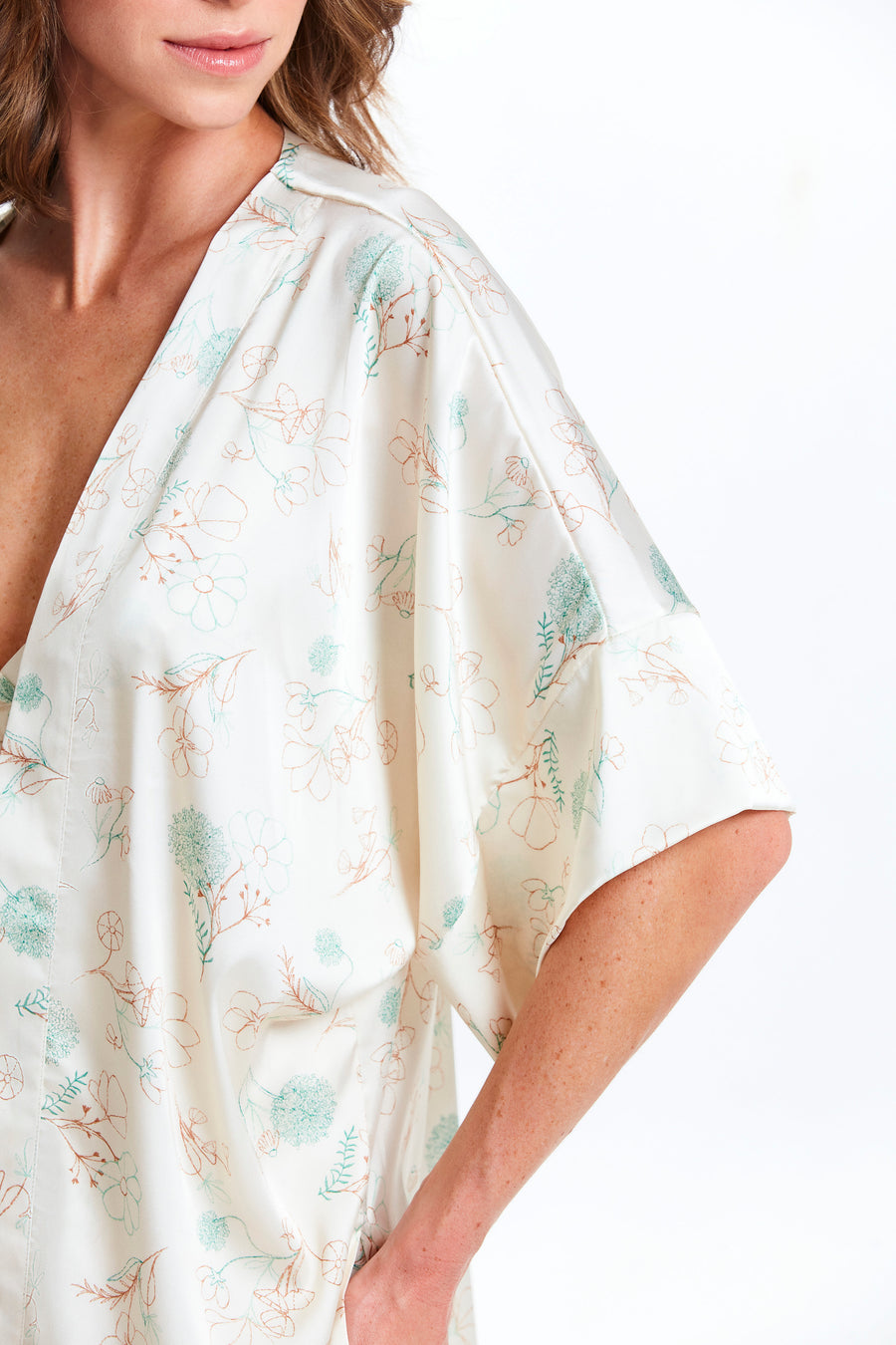 Robe Dreams Fendas Estampa Alho