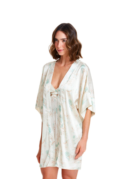 Robe Dreams Fendas Estampa Alho