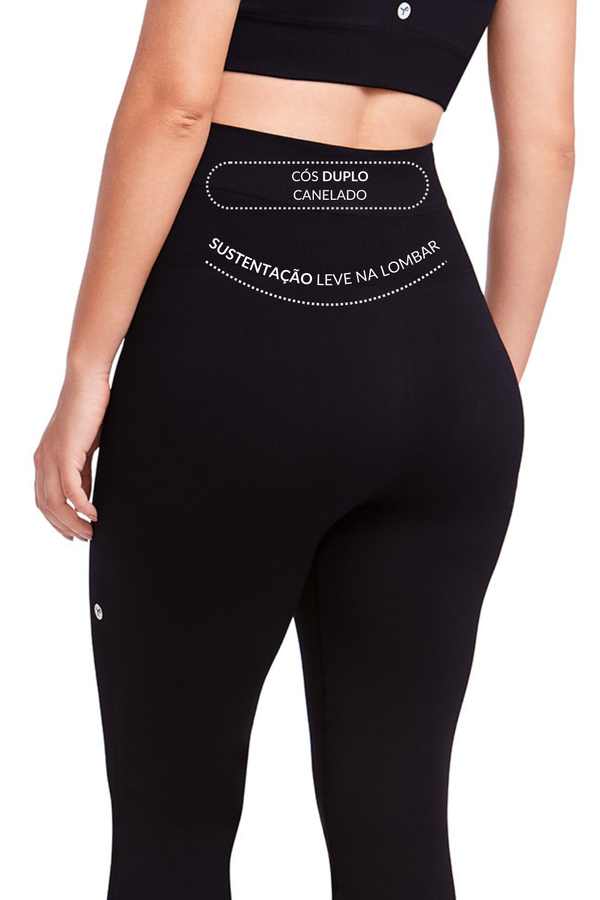 Legging Fitness para Gestante Preto