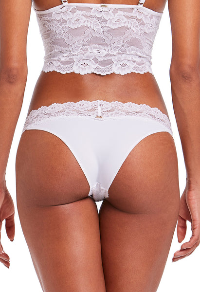 Calcinha Tanga Com Renda Self Frontal Snow