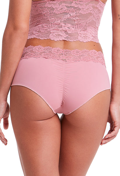 Calcinha Cintura Média Com Renda Self Rose