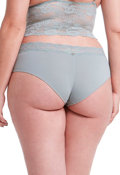 Calcinha Cintura Média Com Renda Self Fresh Mint