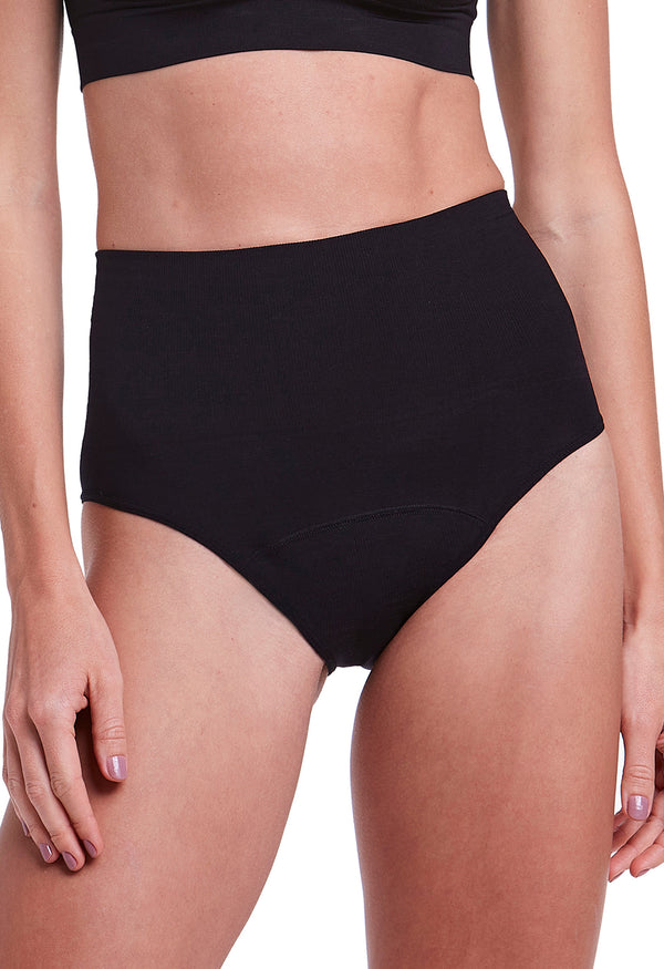 Calcinha Modeladora Absorvente Cós Duplo M.E.S. Afina Cintura Dama Da Noite