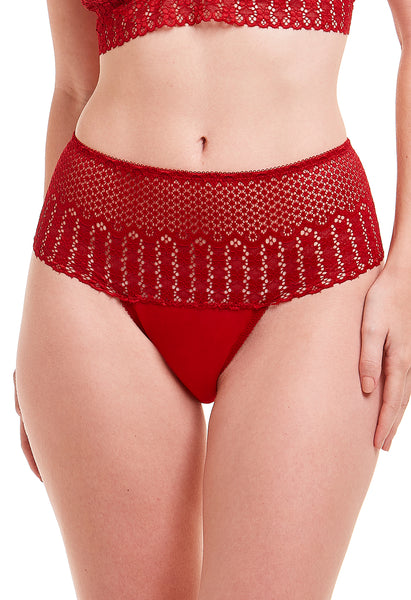 Calcinha Biquíni Cintura Média Em Renda L'Amour Rouge