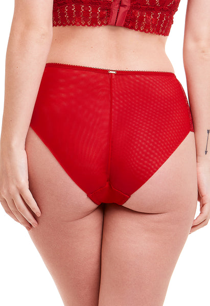 Calcinha Biquíni Cintura Média Em Renda L'Amour Rouge