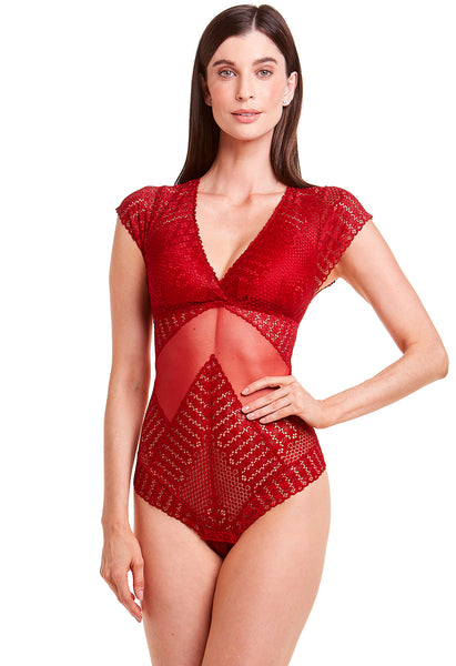 Body Com Bojo Em Renda L'Amour Rouge
