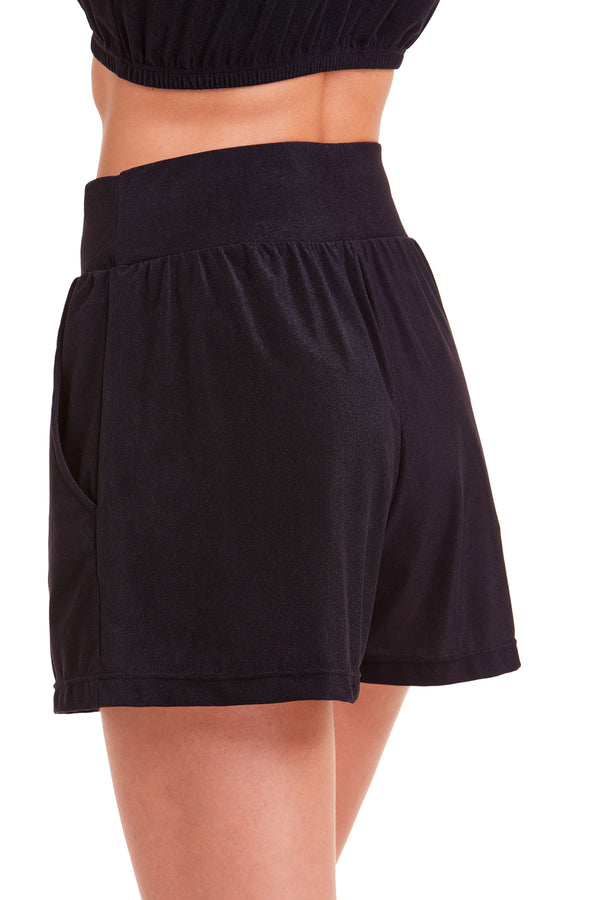 Shorts Athleisure Com Bolso Black