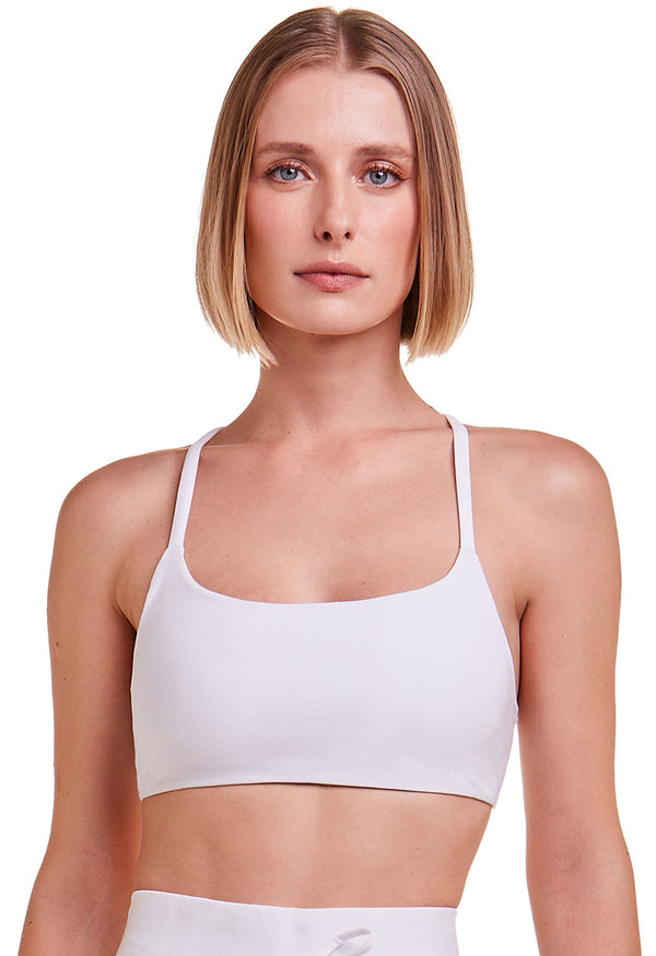 Top Nadador Em Microfibra Athleisure White