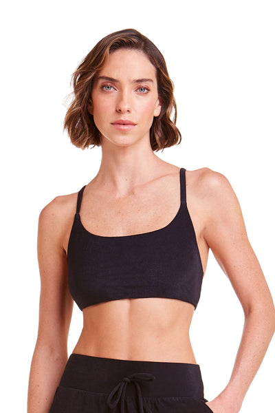 Top Nadador Em Microfibra Athleisure Black