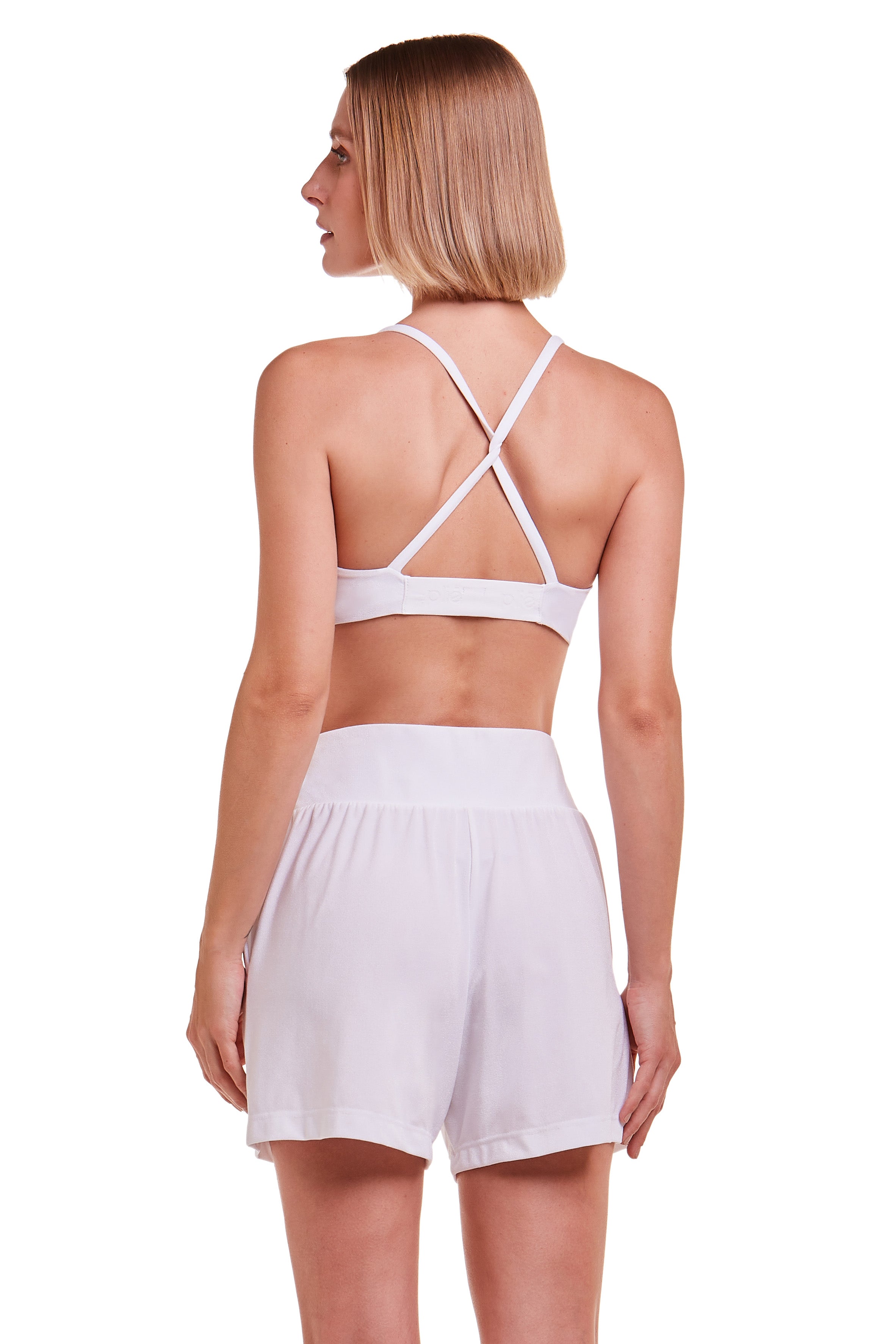 Shorts Athleisure Com Bolso White