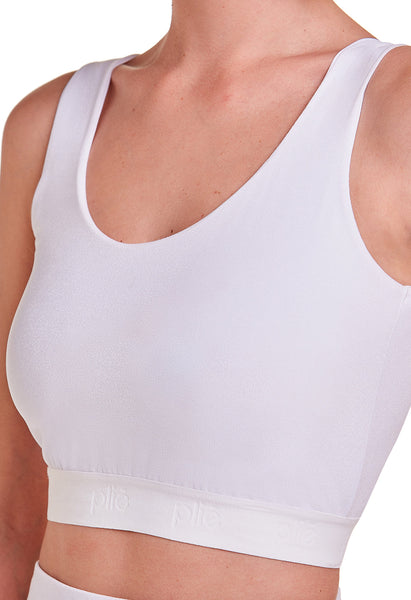 Regata Cropped Em Microfibra White